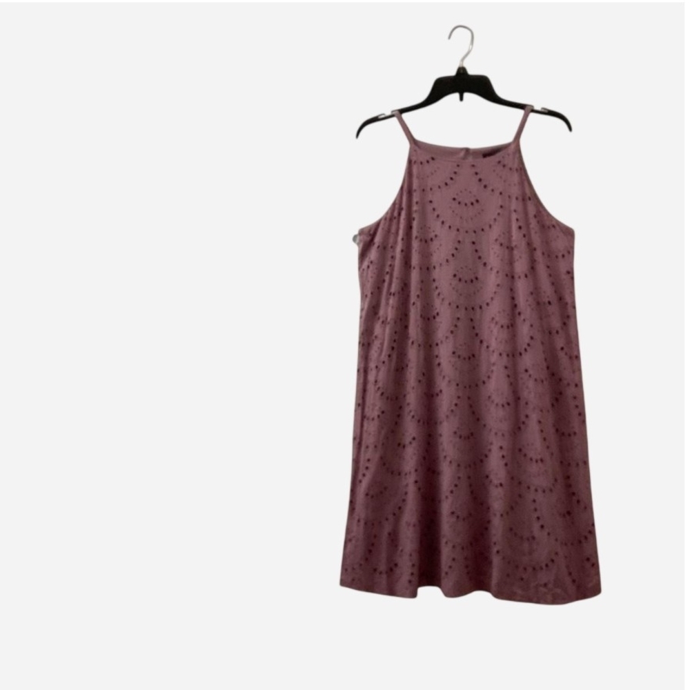 Pre-owned Luxology Mauve Eyelet Sleeveless Dress